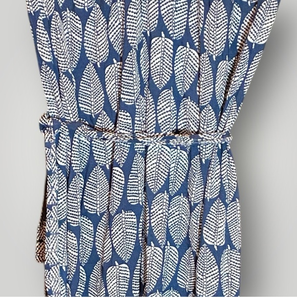 Toko Maxi Dress with Leaf Pattern Blue/White - Picture 7 of 16